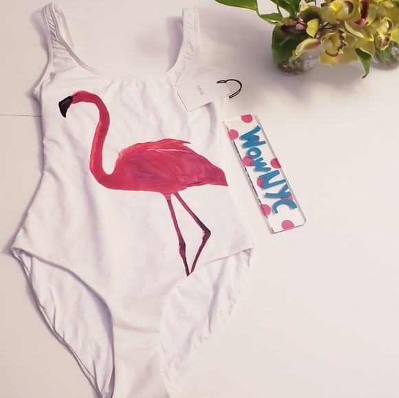 $195 NWT Anthro ONIA Flamingo High Cut Leg - Picture 3 of 11